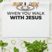 人生はイエスに甘い – キリスト教信仰ティーカップ キッチンタオル (折り畳み)