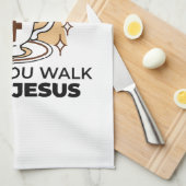 人生はイエスに甘い – キリスト教信仰ティーカップ キッチンタオル (四つ折り)