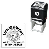 人生はイエスに甘い – キリスト教信仰ティーカップ セルフインキングスタンプ (インサイチュ)