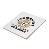 人生はイエスに甘い – キリスト教信仰ティーカップ タイル (側面)