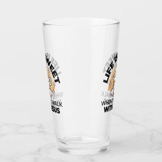 人生はイエスに甘い – キリスト教信仰ティーカップ タンブラーグラス (右)