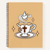 人生はイエスに甘い – キリスト教信仰ティーカップ ノートブック (正面)