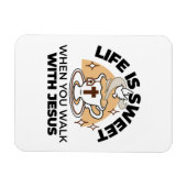 人生はイエスに甘い – キリスト教信仰ティーカップ マグネット (横)