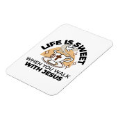 人生はイエスに甘い – キリスト教信仰ティーカップ マグネット (左側)