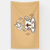 人生はイエスに甘い – キリスト教信仰ティーカップ 横断幕 (縦)