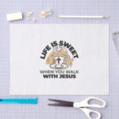 人生はイエスに甘い – キリスト教信仰ティーカップ 薄葉紙 (クラフト)