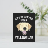 人生はイエロー・ラブラドール・レトリーバー ポストカード (スタンド正面)