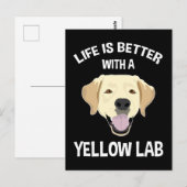 人生はイエロー・ラブラドール・レトリーバー ポストカード (正面/裏面)