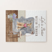 人生はウェルシュテリアのテリアのジグソーパズル ジグソーパズル (横)