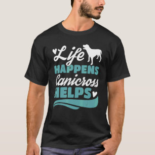 人生はカニクロ救済スランニングの犬の子犬Ru起こる Tシャツ