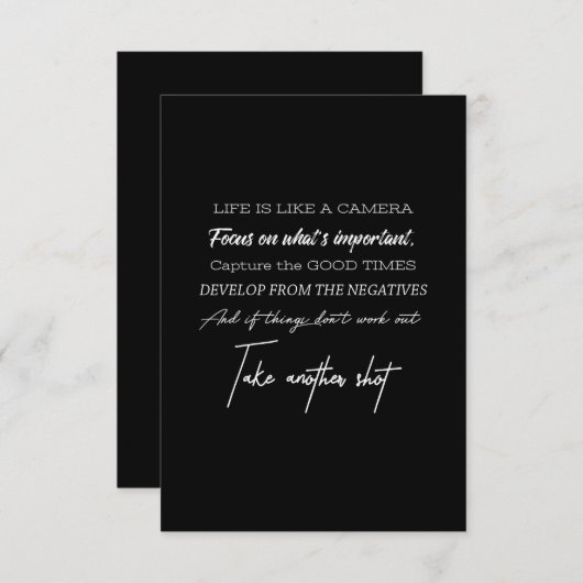 人生はカメラのようだ サンキューカード (正面/裏面)