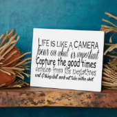 人生はカメラのようなものだ フォトプラーク (側面)