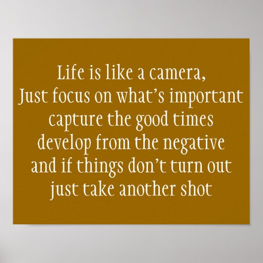 人生はカメラのようなものだ ポスター (正面)