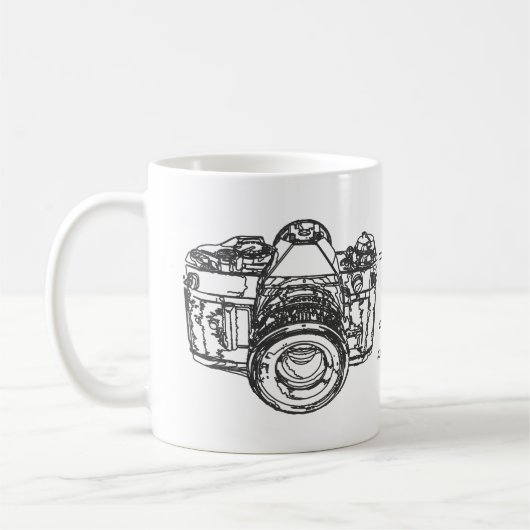 人生はカメラのようなもの 引用 コーヒーマグカップ (左)