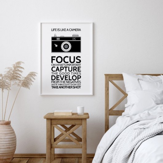 人生はカメラのような感動的引用文 ポスター