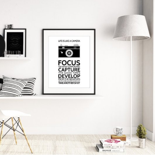 人生はカメラのような感動的引用文 ポスター