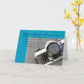 人生はカメラのグリーティングカードのようだ カード (黄色い花)