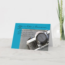 人生はカメラのグリーティングカードのようだ カード