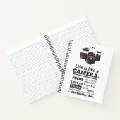 人生はカメラの引用文ノートブックやる気を起こさせるのようなもの ノートブック (内部)