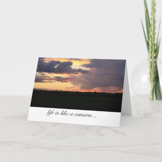 人生はカメラカードのよう感動的だ カード (正面)