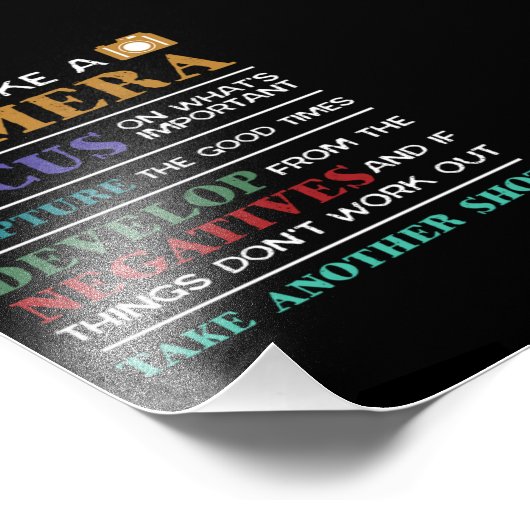 人生はカメラ写真の写真家のようなものだ フォトプリント            (角)