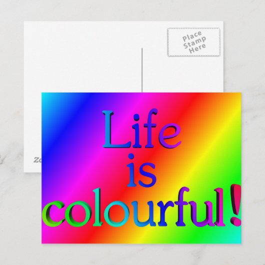 人生はカラフル ポストカード (正面/裏面)