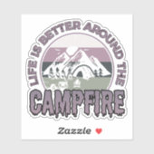 人生はキャンプファイアのまわりにキャンピングギフトより良い シール (シート)