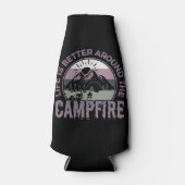 人生はキャンプファイアのまわりにキャンピングギフトより良い ボトルクーラー (正面)