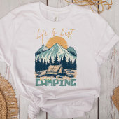 "人生はキャン最高のプ中の時だ"レトロ山 Tシャツ