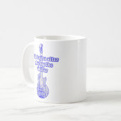 人生はギタ遊ーの後から。ヴィンテージブルー コーヒーマグカップ (正面左)