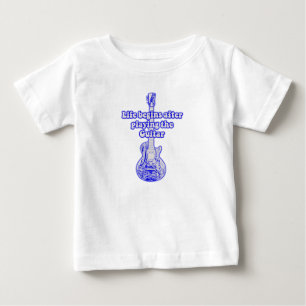 人生はギタ遊ーの後から。ヴィンテージブルー ベビーTシャツ