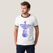 人生はギタ遊ーの後から。ヴィンテージブルー Tシャツ (正面フル)