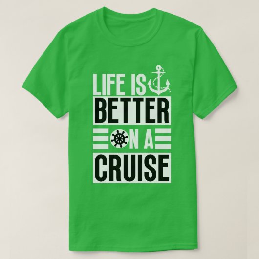 人生はクルーズで良い9 Tシャツ (デザイン正面)