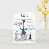 人生はケーキのグリーティングカードについて カード (黄色い花)