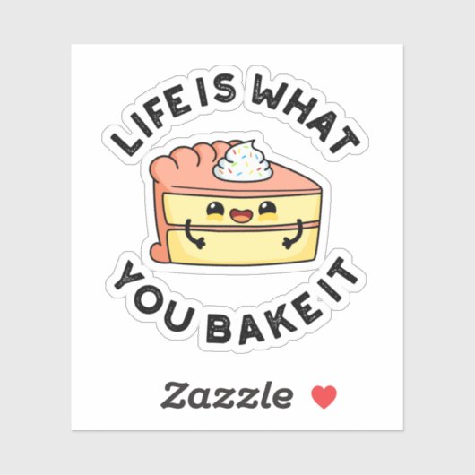 人生はケーキを焼くものおもしろいである シール (シート)