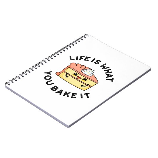 人生はケーキを焼くものおもしろいである ノートブック (左側)