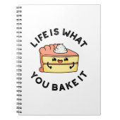 人生はケーキを焼くものおもしろいである ノートブック (正面)