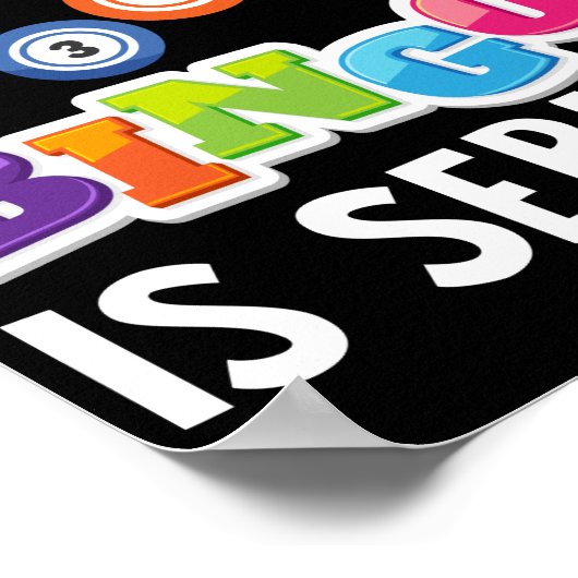 人生はゲームだが、ビンゴは本当に幸運おもしろいだ ポスター (角)