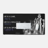 「人生はゲームだ」感動的引用文 デスクマット (キーボード&マウス)