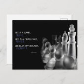 「人生はゲームだ」感動的引用文 ポストカード (正面/裏面)