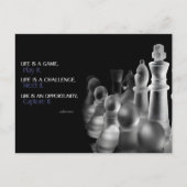 「人生はゲームだ」感動的引用文 ポストカード (正面)