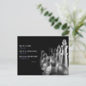 「人生はゲームだ」感動的引用文 ポストカード (スタンド正面)