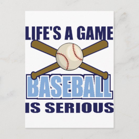 人生はゲームだ、野球は真剣だ ポストカード (正面)