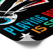 人生はゲームのDminton遊は深刻なDmであおもしろいる ポスター (角)