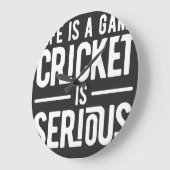 人生はゲームクリケットだ ラージ壁時計 (傾斜)