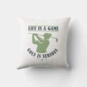 人生はゲームゴルフは深刻だ クッション (裏面)