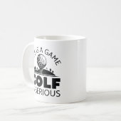 人生はゲームゴルフは深刻だ コーヒーマグカップ (正面左)