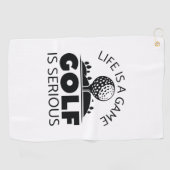 人生はゲームゴルフは深刻だ ゴルフタオル (横)