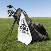 人生はゲームゴルフは深刻だ ゴルフタオル (グリーン)