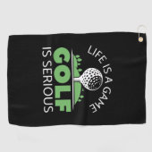 人生はゲームゴルフは深刻だ ゴルフタオル (横)